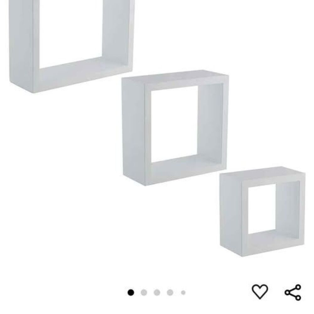 NEW Organize It All Wall Mounted White Floating Shelves (set of 3) NIB